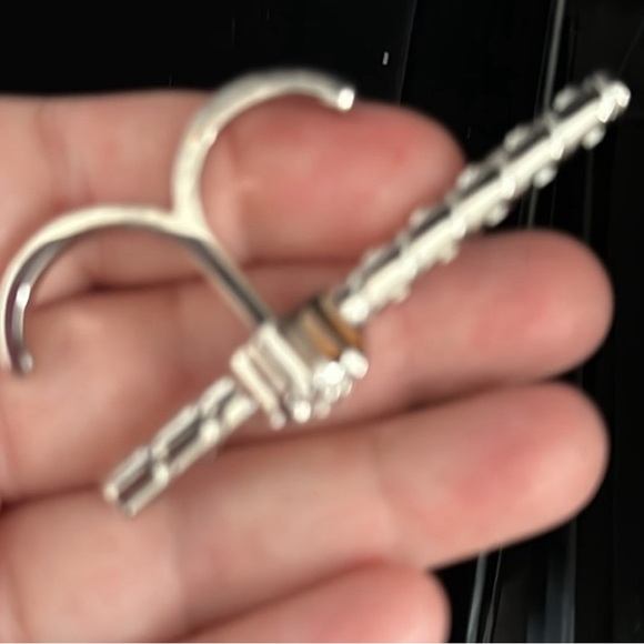 Versace Greek motif & Medusa double ring Retails: $450 - Picture 5 of 7